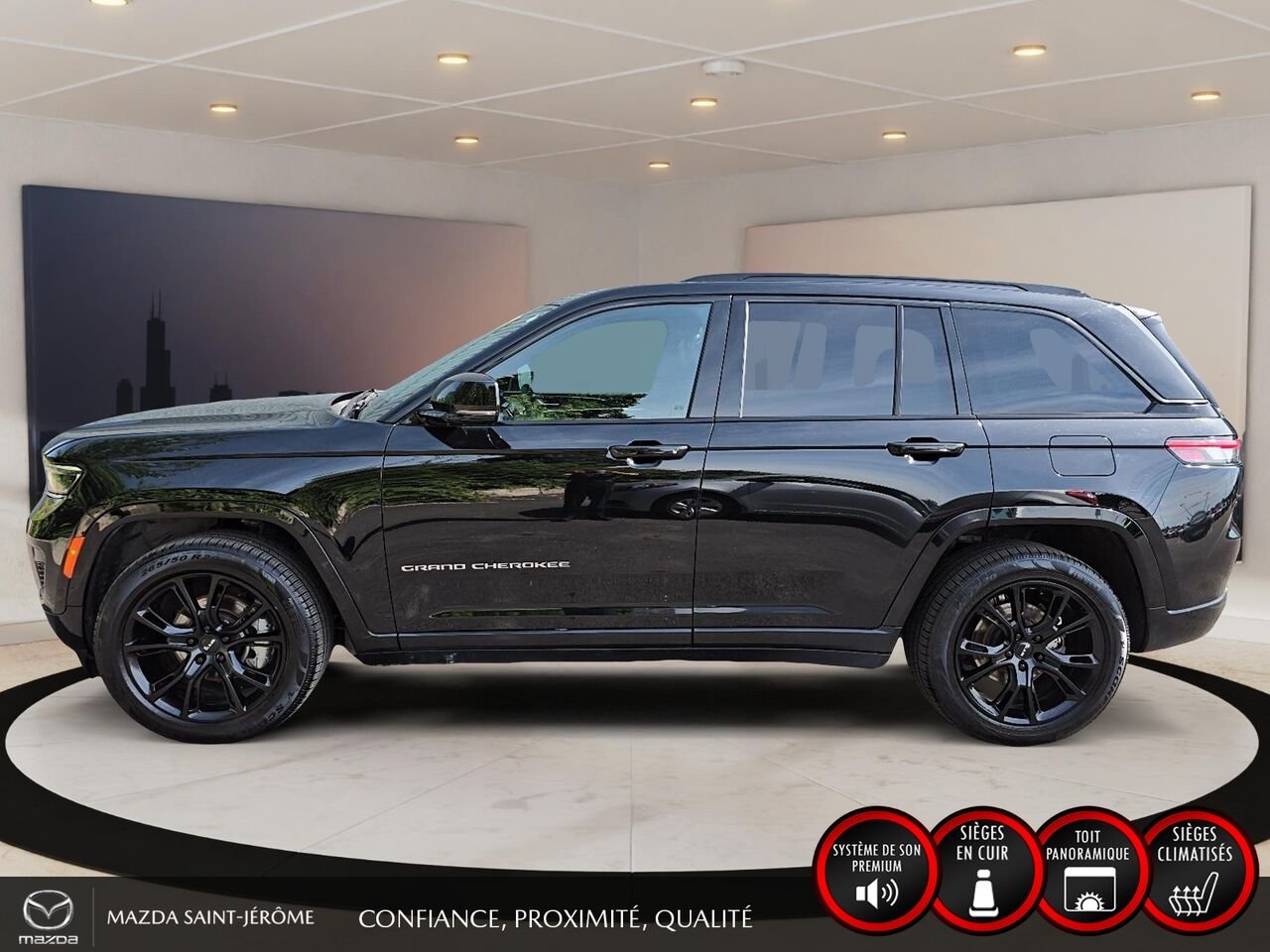 Jeep Grand Cherokee Overland | CUIR NAPPA | TOIT COMMANDVIEW 2 RANGÉES | SIÈGES VENTILÉS | 4X4 2023 Noir Saint-Jérôme - photo #9
