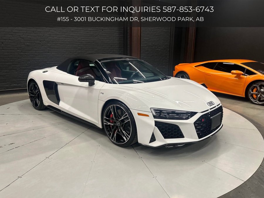 2021 Audi R8 Spyder V10 performance | Carbon Exterior Trim Details | Bang & Olufsen Audio System White
