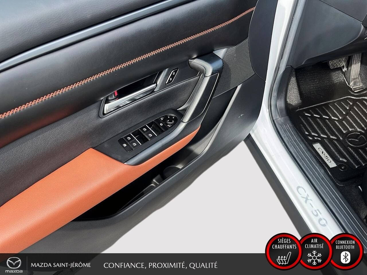 2025 Mazda CX-50 GT | TOIT PANORAMIQUE | CUIR BRUN | AWD | White Saint-Jérôme - photo #12