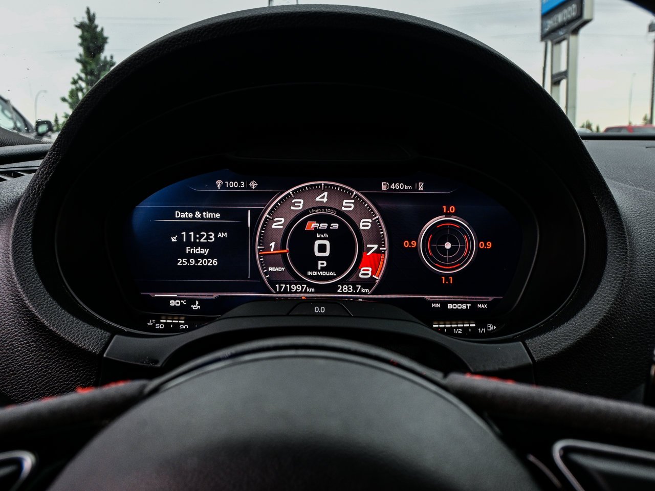 2018 Audi RS 3 Sedan 2.5 TFSI quattro S tronic Catalunya Red Metallic Sherwood Park - photo #23
