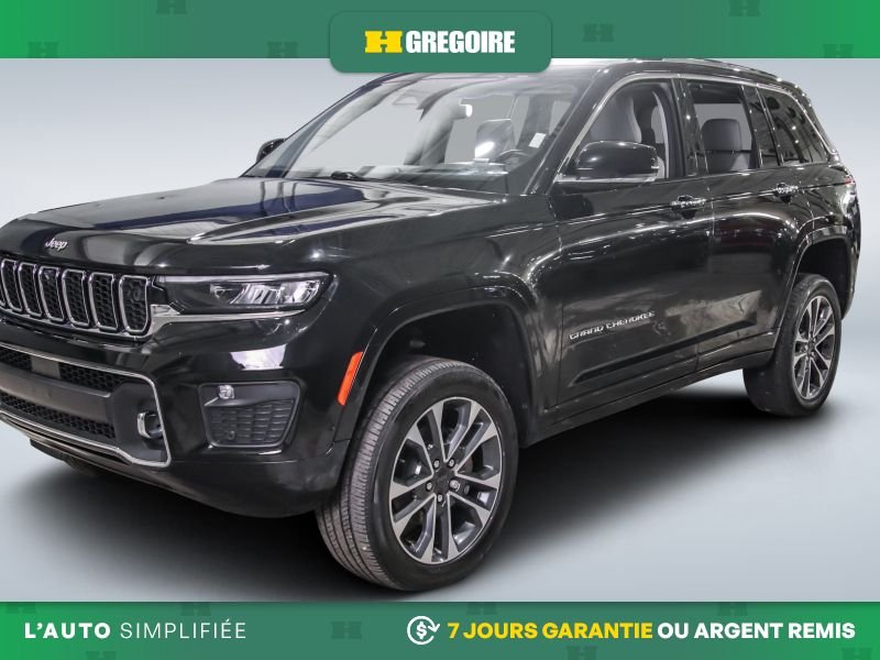 Jeep Grand Cherokee Overland AWD AUTO A/C MAGS CUIR TOIT NAV CAM RECUL 2023 Noir