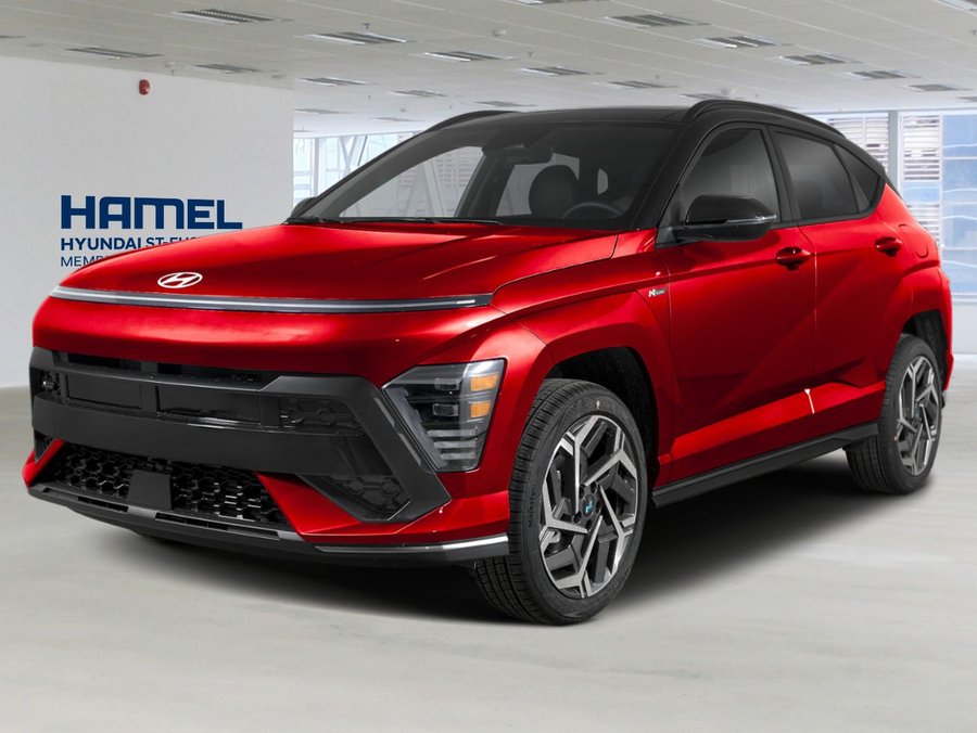 Hyundai Kona 1.6T N Line Ultimate TI avec toit deux tons 2027 Rouge ultime avec toit Noir abyssal