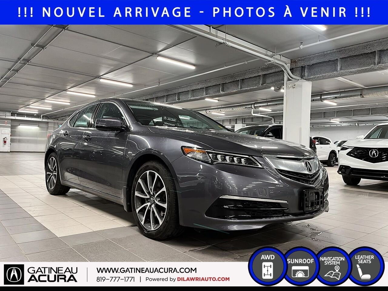 Acura TLX V6 Tech berline 4 portes SH-AWD 2017 Gris Ottawa & Gatineau - photo #2