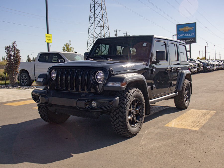 2023 Jeep Wrangler Willys 4-Door 4x4 3.6L | Heated Bucket Seats Black