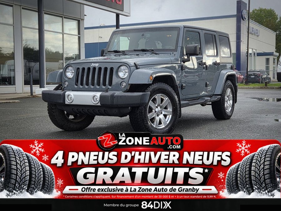 Jeep Wrangler Unlimited Sahara Système de son Alpine + 4x4 + Sahara 2015 Gris