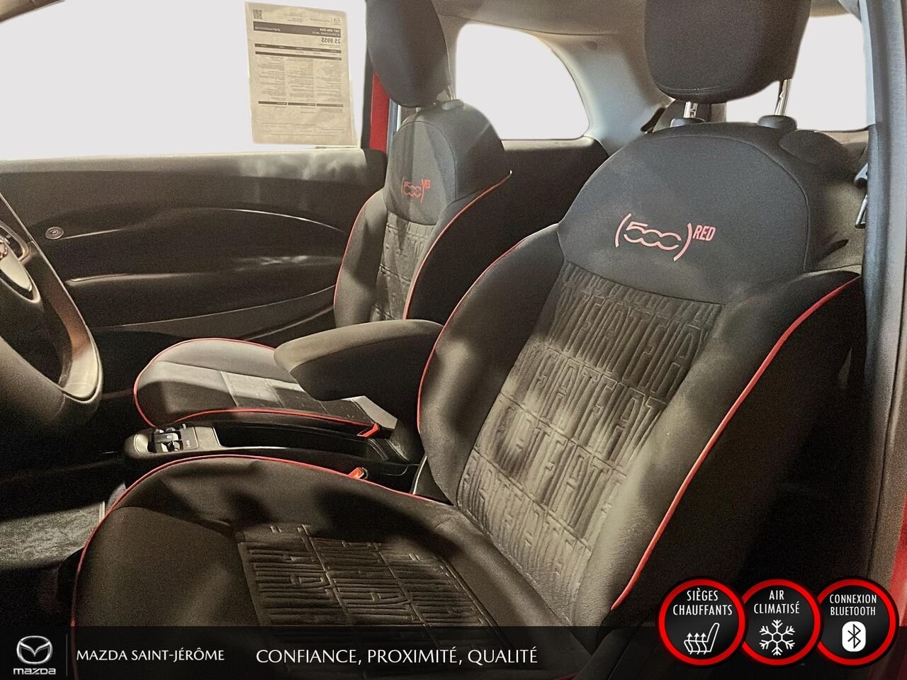 2024 FIAT 500e Édition (RED) | 100 % ÉLECTRIQUE | SEULEMENT 17 026 KM | CARFAX VIERGE Red Saint-Jérôme - photo #17
