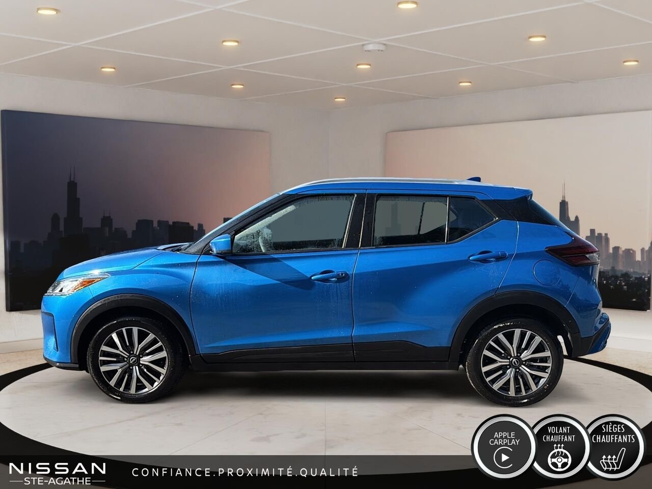 Nissan Kicks SV | CARPLAY | VOLANT CHAUFFANT | DÉMARRAGE À DISTANCE 2024 Bleu Saint-Jérôme - photo #3