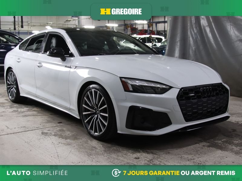 2022 Audi A5 Progressiv AWD AUTO A/C MAGS CUIR TOIT NAV CAM REC White