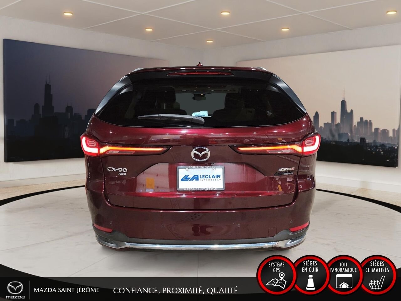 Mazda CX-90 hybride léger SIGNATURE TI | 1 PROPRIÉTAIRE | JAMAIS ACCIDENTÉ | HYBRIDE LÉGER | TOIT PANORAMIQUE | CUIR NAPPA 2024 Rouge Saint-Jérôme - photo #6