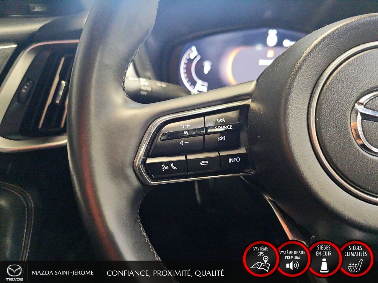 Mazda CX-90 hybride rechargeable GT hybride rechargeable | CUIR NAPPA | TOIT 2 RANGÉES | BOSE 12 HP | AWD | 3e RANGÉE 2025 Noir Saint-Jérôme - photo #13