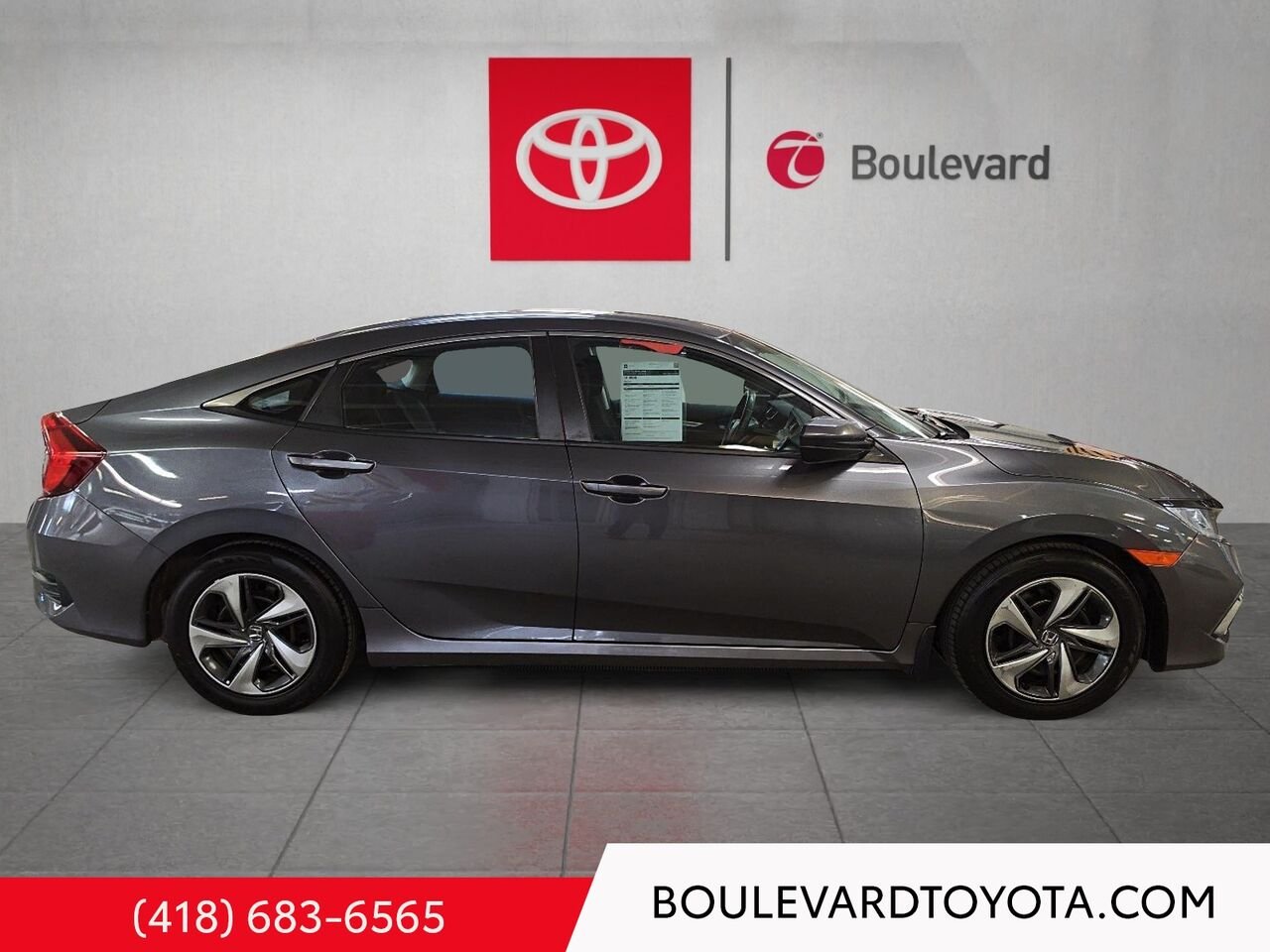Honda Civic Berline 100323B-43 | LX, MANUELLE 2020 Gris Québec - photo #2