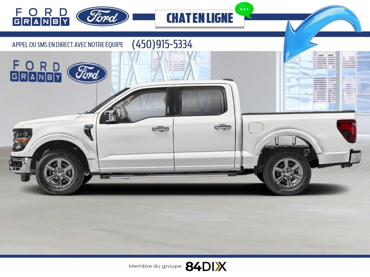 Ford F-150 2025 Blanc Oxford Granby - photo #1