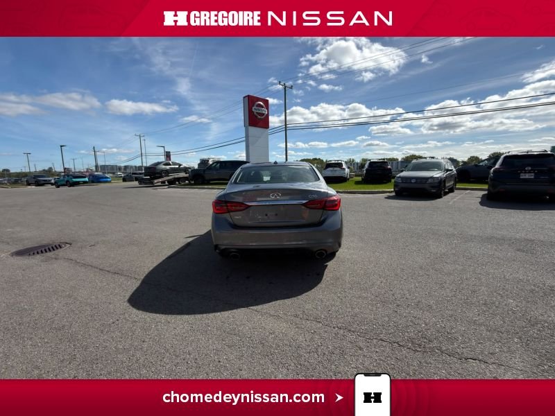 Infiniti Q50 CL7450 | LUXE AWD Cuir Toit Caméra Mags Carplay 2024 Gris Laval - photo #8