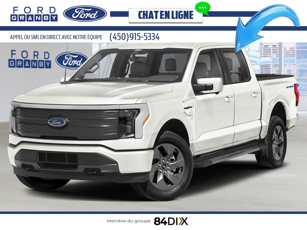 Ford F-150 Lightning 2025 Blanc astral métallisé trois couches Granby - photo #0