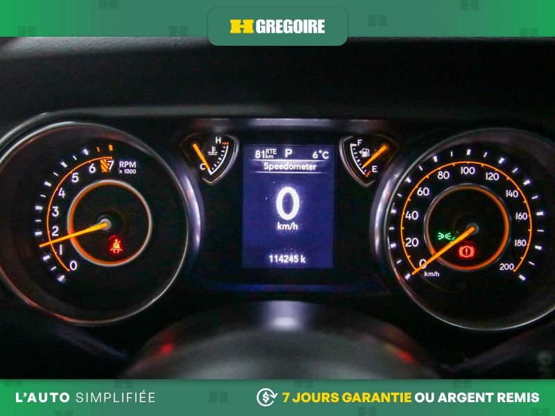 Jeep Wrangler 730494A | SPORT 4WD AUTO MAGS CAM RECUL BLUETOOTH 2022 Noir Laval - photo #15