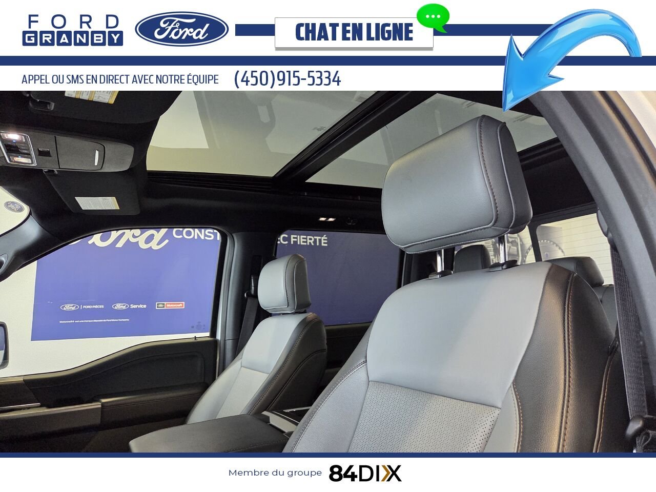 2025 Ford F-150 LIGHTNING LARIAT, CUIR, TOIT White Granby - photo #19