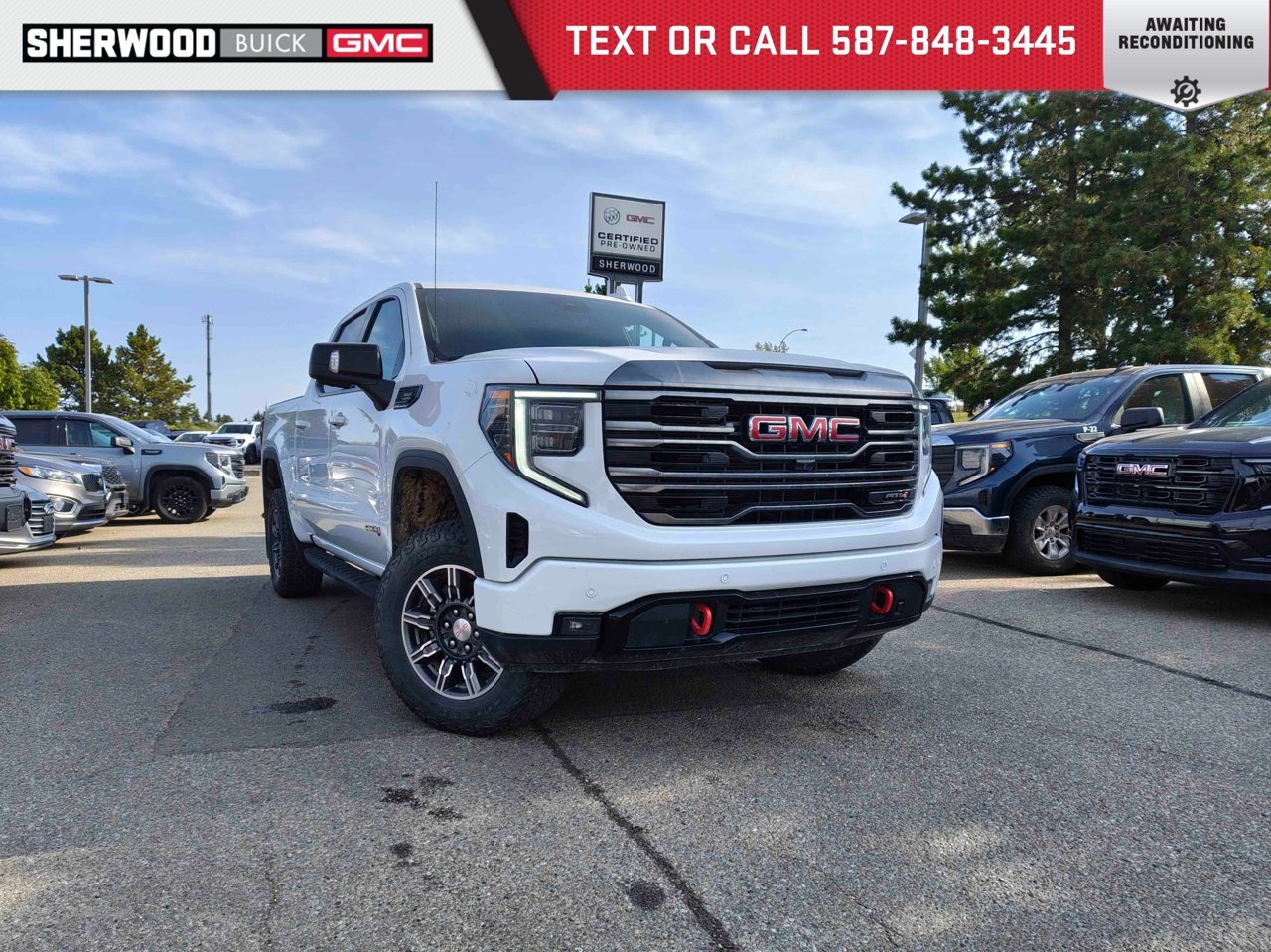 2024 GMC Sierra 1500 4WD Crew Cab 147 AT4 White Sherwood Park - photo #0
