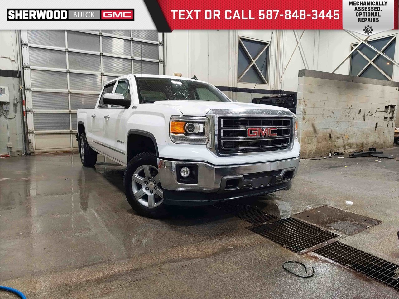 2015 GMC Sierra 1500 4WD Crew Cab 153.0 SLT White Sherwood Park - photo #0