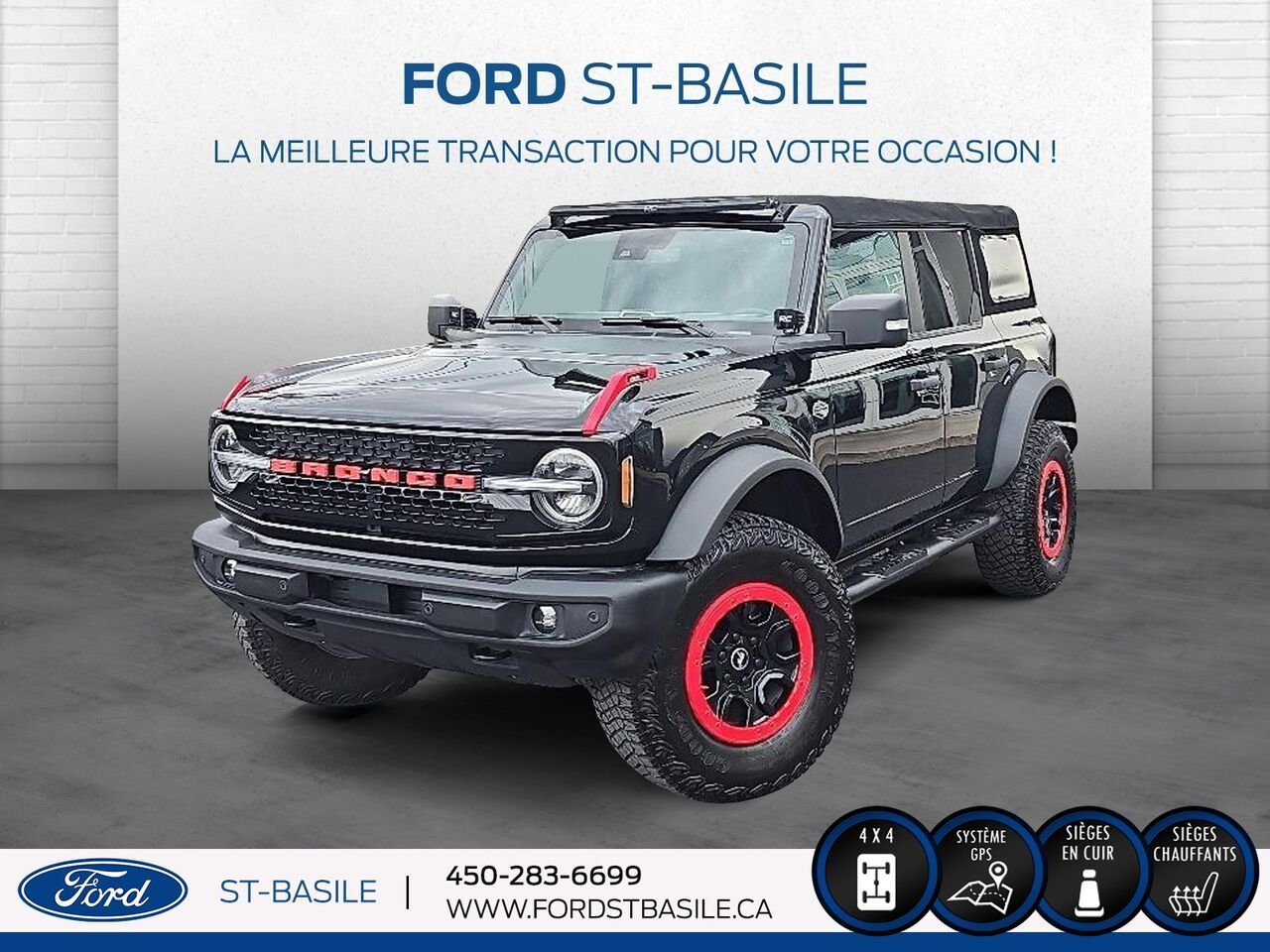 Black 2022 Ford Bronco SUV / Crossover Four-Wheel Drive Automatic