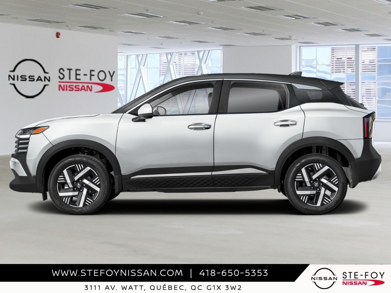 2026 NISSAN Kicks Aspen White TriCoat/Super Black Saint-Eustache - photo #2