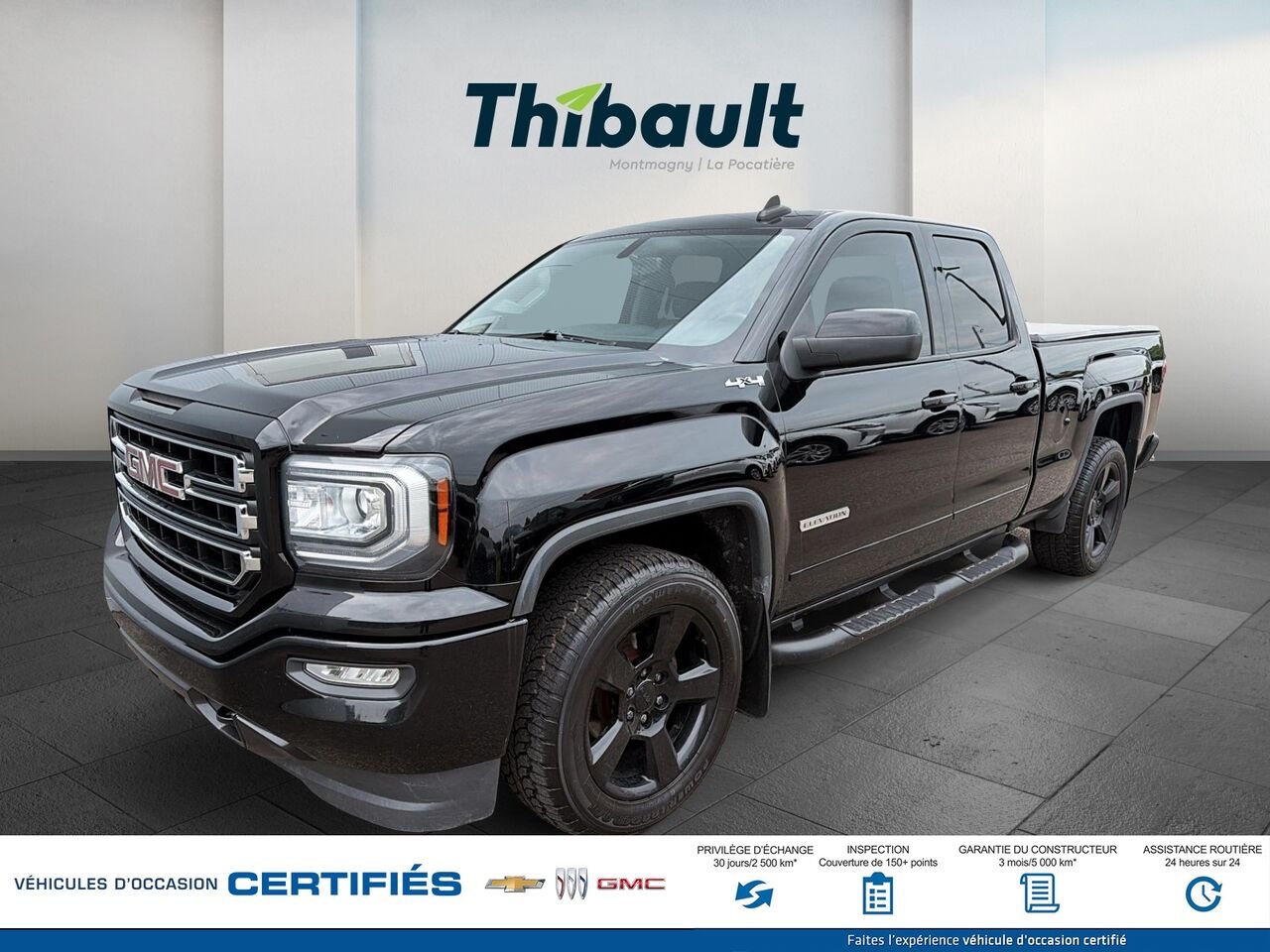 GMC SIERRA K1500 Cabine double 4RM 143,5 po 2018 Noir Montmagny - photo #0