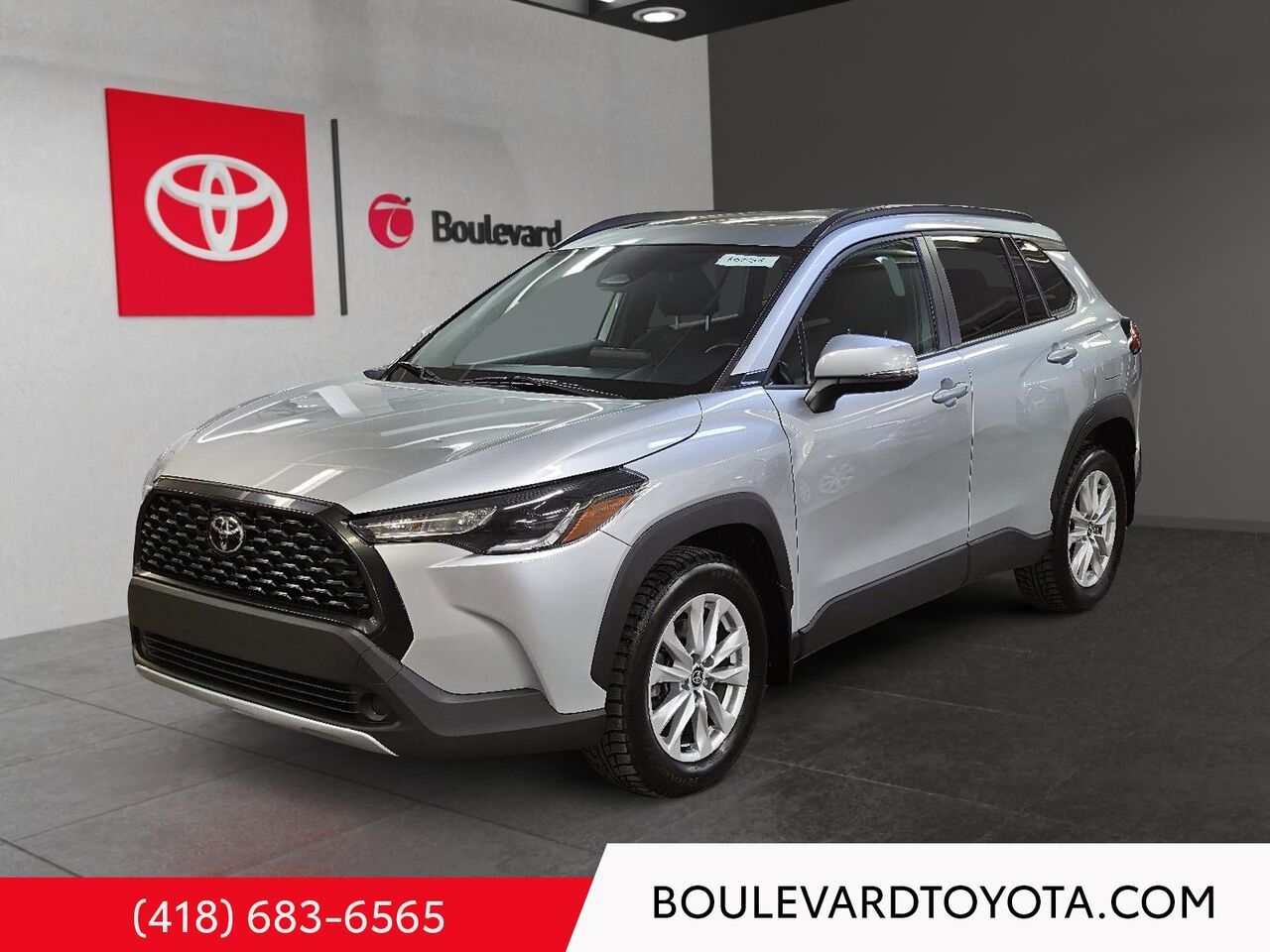 Silver 2023 Toyota Corolla Cross SUV / Crossover All-Wheel Drive Continuously Variable Transmission