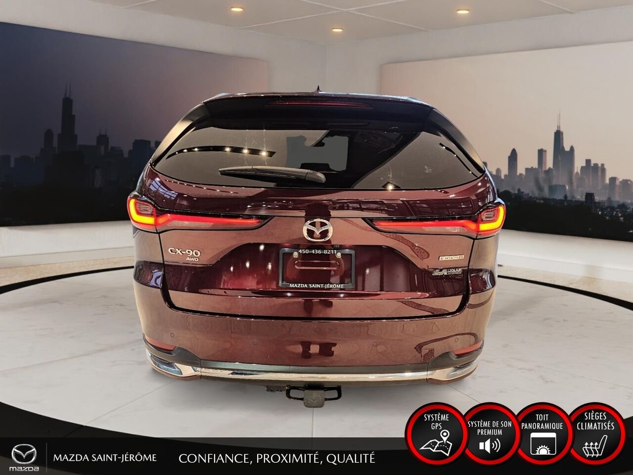2024 Mazda CX-90 hybride léger Red Sainte-Agathe-des-Monts - photo #6