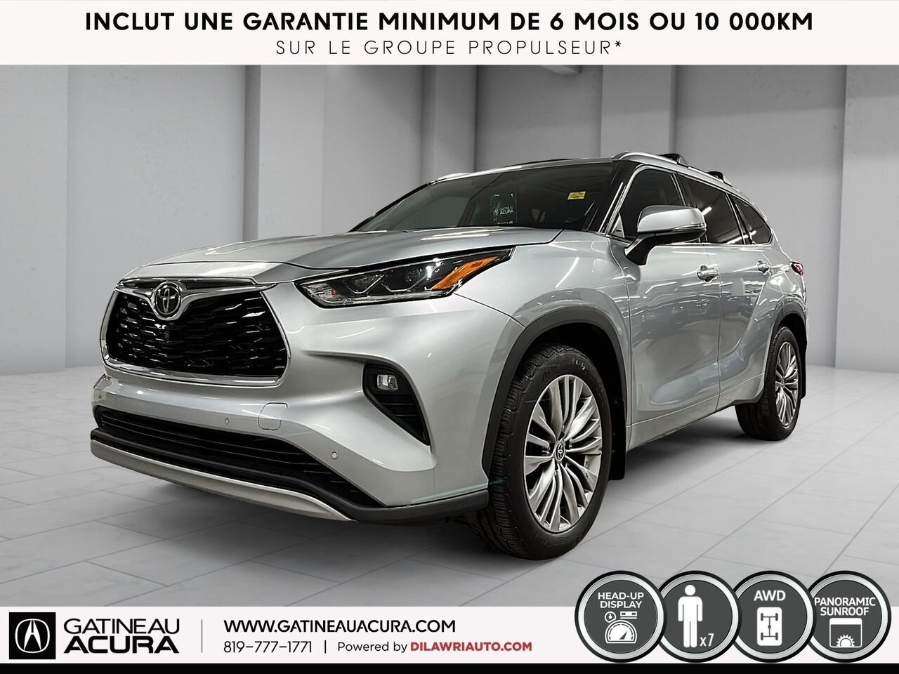 Toyota Highlander Platinum AWD 2021 Argent Gatineau - photo #0