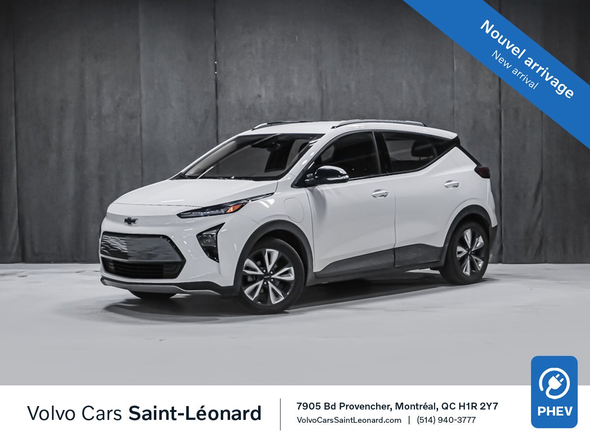 Chevrolet Bolt EUV LT CAMÉRA ANGLES MORTS SIÈGES ET VOLANT CHAUFFANTS 2023 Blanc Montréal - photo #0