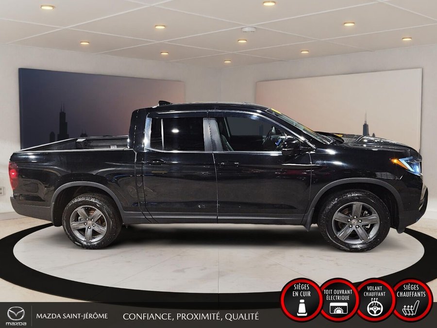 2022 Honda Ridgeline EX-L | 4X4 | TOIT OUVRANT | CUIR | VOLANT CHAUFFANT | DÉMARREUR À DISTANCE Black