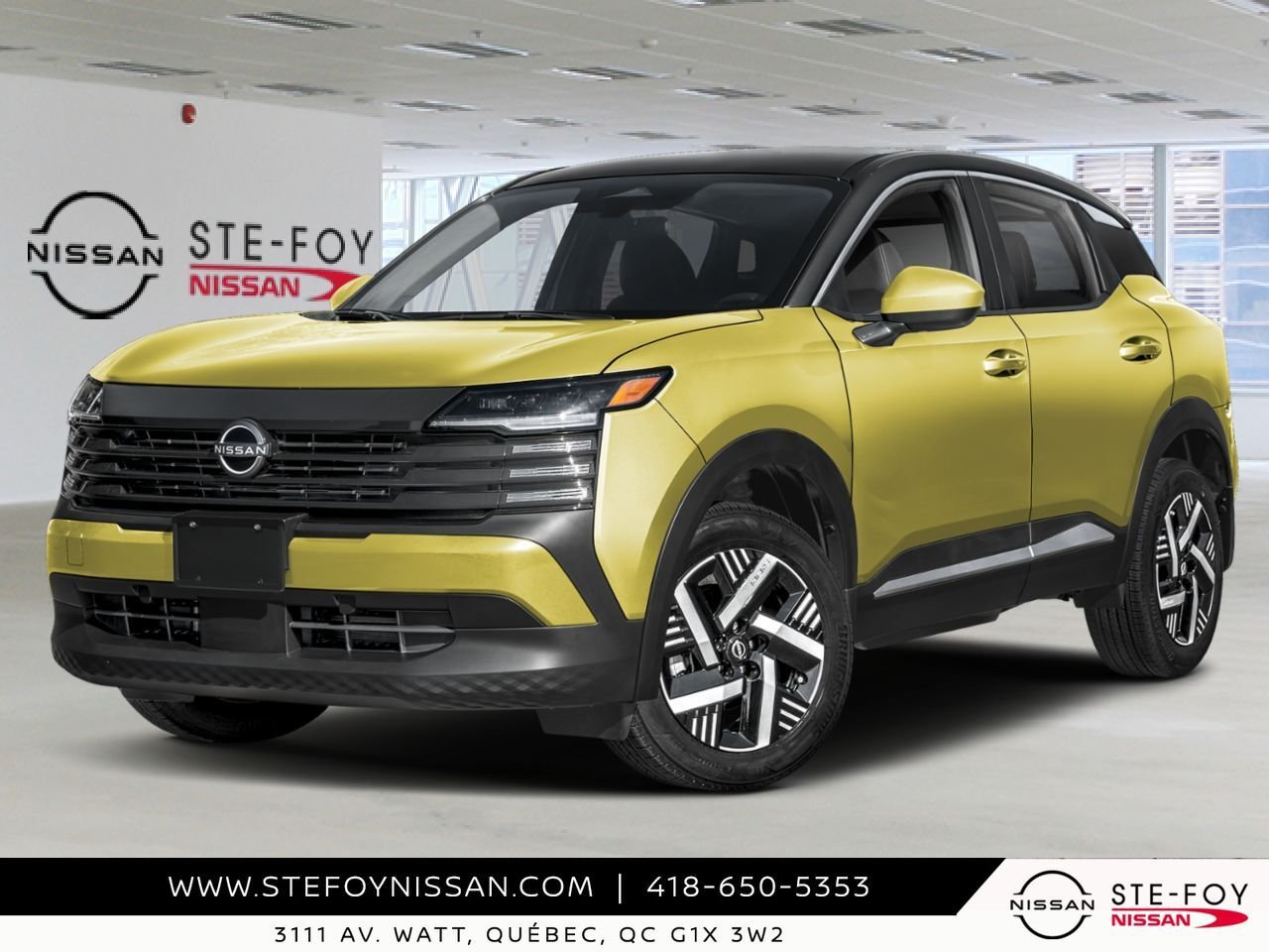 NISSAN Kicks 2026 Jaune yuzu métallisé/Noir intense Ste-Foy - photo #0
