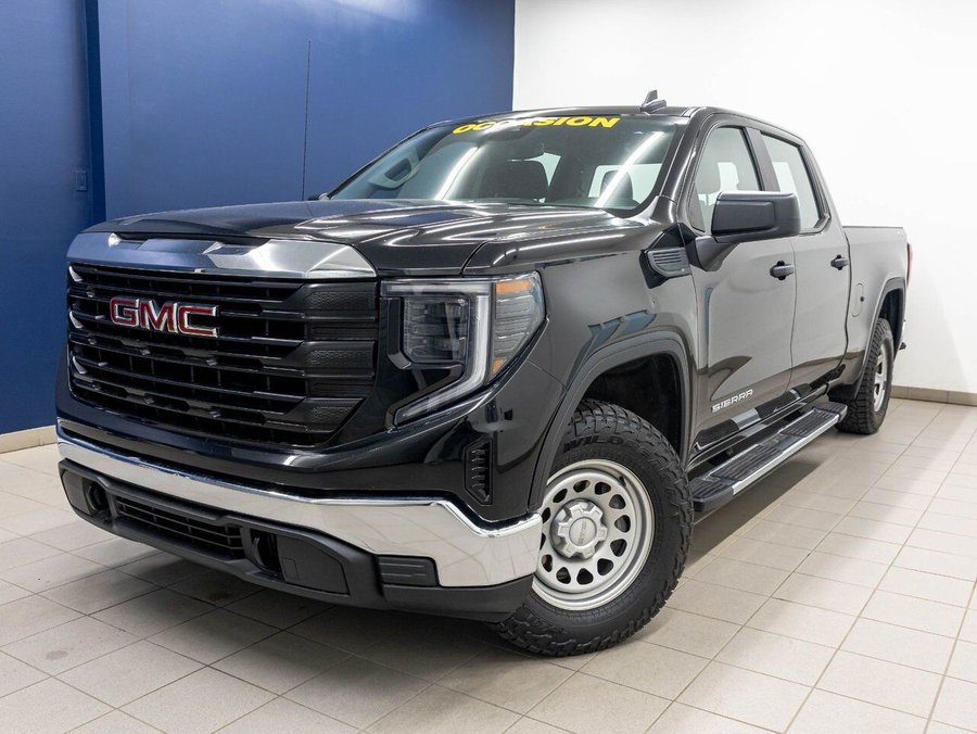GMC Sierra 1500 PRO CREW 4X4 *CARPLAY* BLUETOOTH CAMERA WIFI USB 2024 Noir