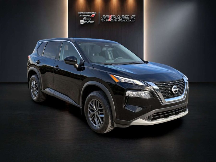 2023 Nissan Rogue S AWD, MAGS, SIEGES ET VOLANT CHAUFFANTS, CARPLAY Black