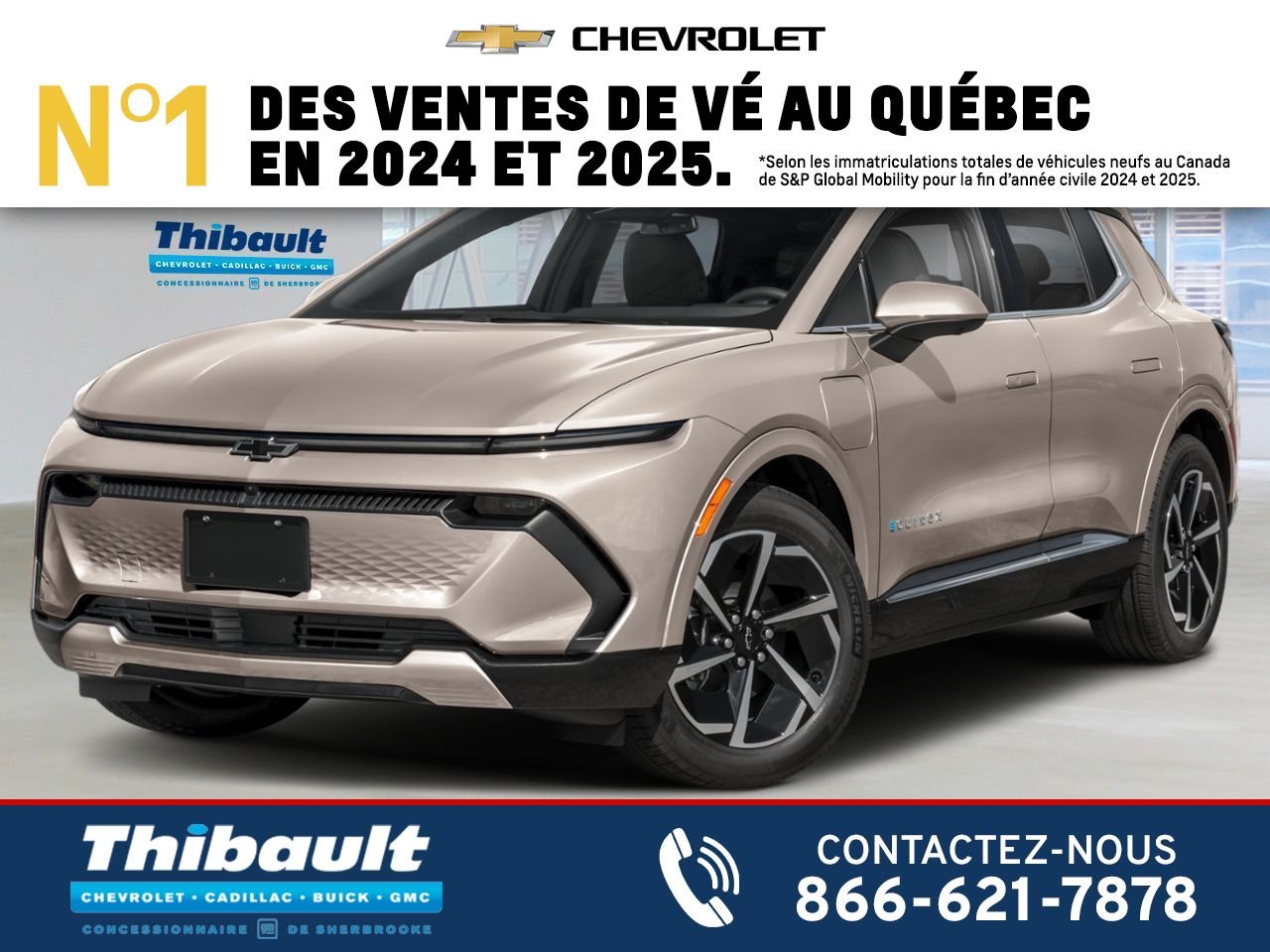 CHEVROLET Equinox EV LT1 4 portes avec PCY 2027 SABLES BLANCS Sherbrooke - photo #0