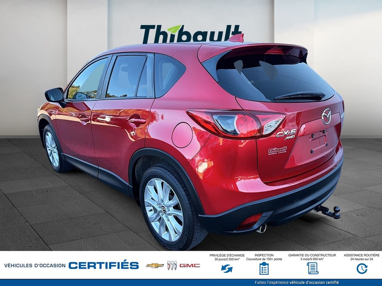 Mazda CX-5 Traction intégrale, 4 portes, boîte automatique, GT 2015 Rouge Montmagny - photo #3