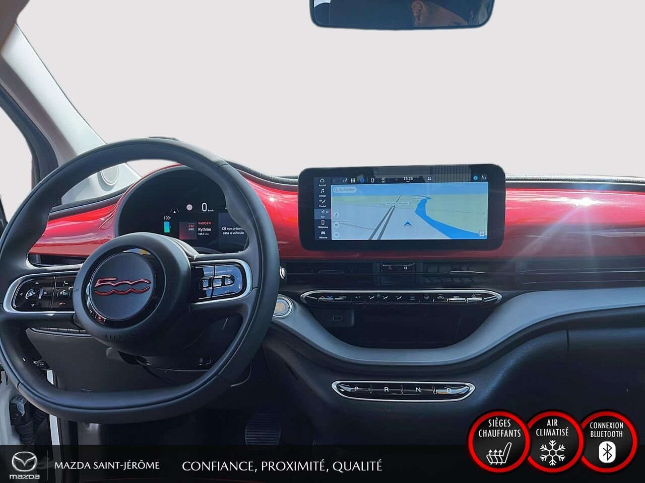 2024 FIAT 500e Édition (RED) | 100 % ÉLECTRIQUE | NAVIGATION | CAMÉRA DE RECUL | CARFAX VIERGE White Saint-Jérôme - photo #22