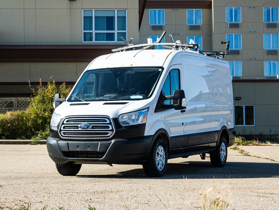 2017 Ford Transit Cargo Van High Roof 3.2L Diesel | Roof Rack White