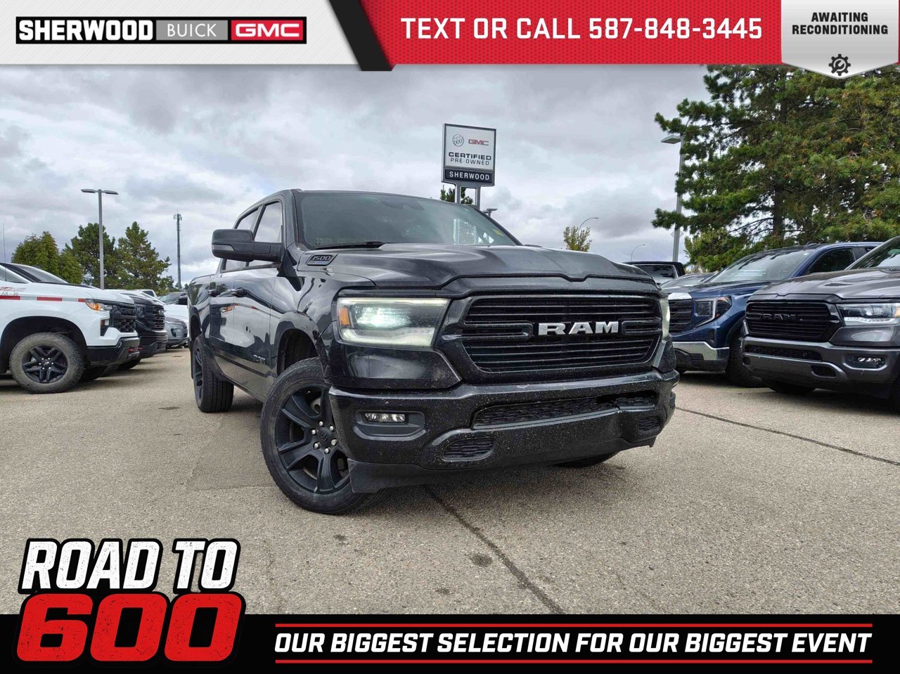 2023 Ram 1500 Sport 4x4 Crew Cab 5'7 Box Black Sherwood Park - photo #0