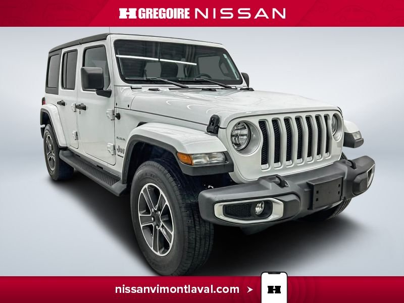Jeep Wrangler VY3647 | Sahara 4x4 TOIT DUR CARPLAY 4 PORTES 2023 Blanc Laval - photo #0