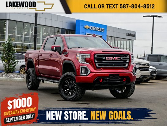 2019 GMC Sierra 1500 AT4 Premium 6.2L | Power Sunroof | 4in Lift Red