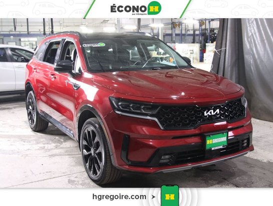 2023 Kia Sorento SX V6 A/C CUIR TOIT NAV MAGS 6 PASSAGERS Red