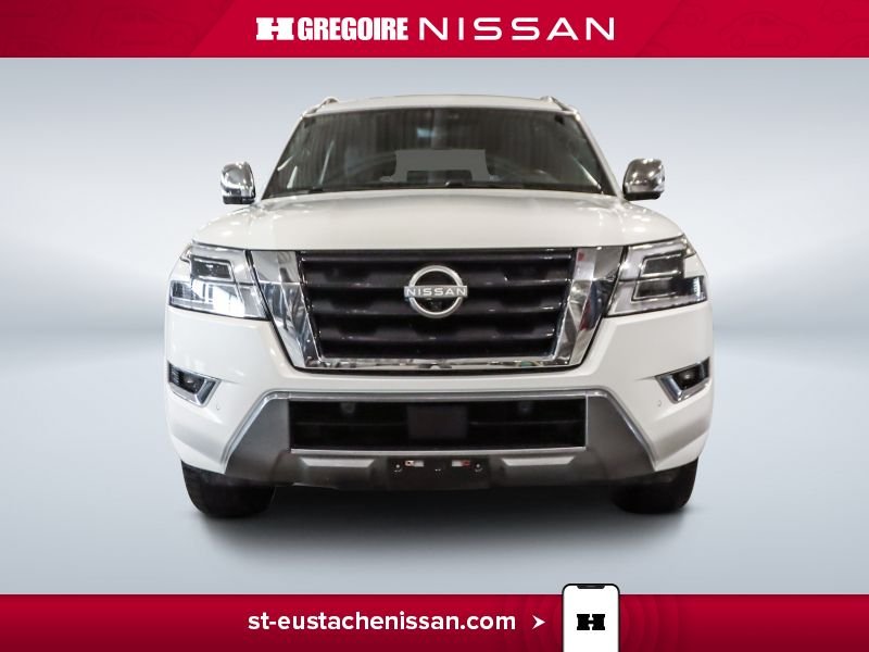 2023 Nissan Armada Platinum TOIT MAGS APPLE CARPLAY CUIR 7 PASSAGERS White