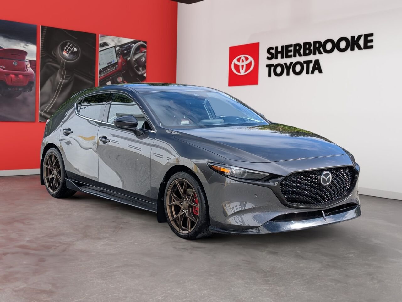 2021 Mazda Mazda3 Sport JM1BPBMY3M1332756 Grey Sherbrooke - photo #1