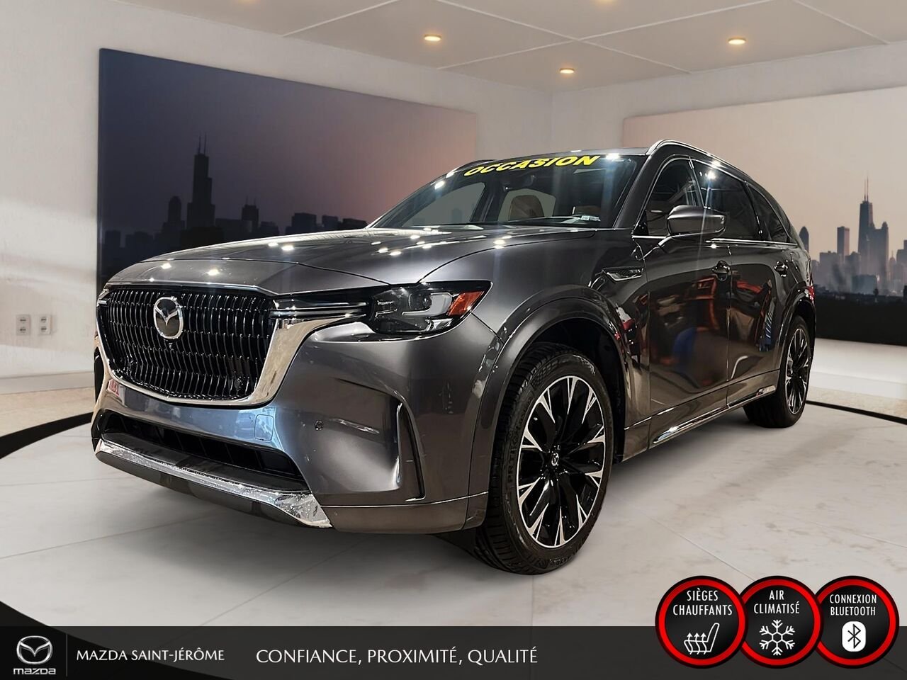 Mazda CX-90 hybride léger Signature | TOIT PANORAMIQUE | AWD | CUIR NAPPA | SIEGES CAPITAINES 2024 Gris Saint-Jérôme - photo #0