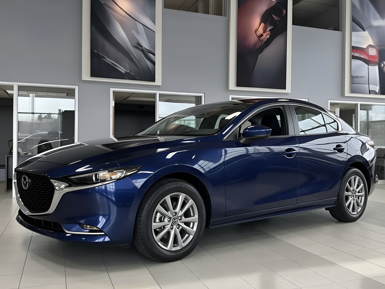 MAZDA Mazda3 2026 Bleu cristal foncé mica Notre-Dame-des-Prairies - photo #0
