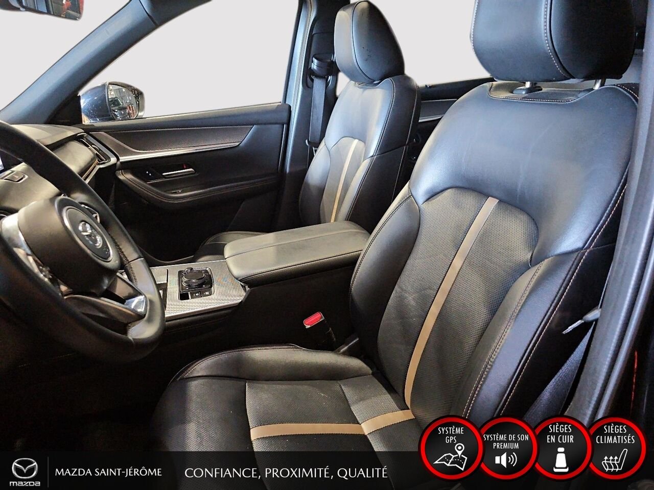Mazda CX-90 hybride rechargeable GT hybride rechargeable | CUIR NAPPA | TOIT 2 RANGÉES | BOSE 12 HP | AWD | 3e RANGÉE 2025 Noir Saint-Jérôme - photo #16