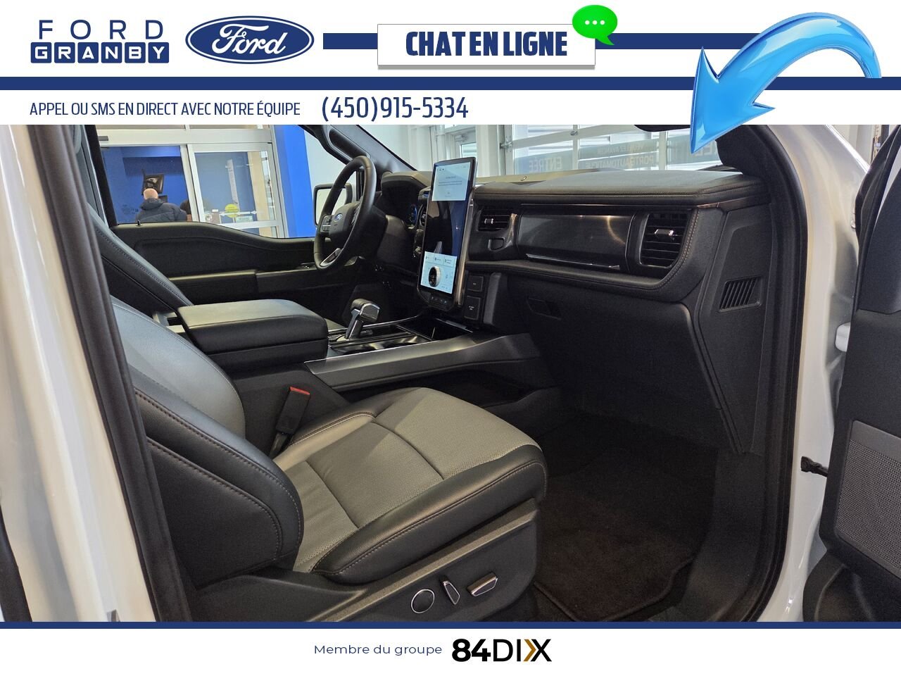 2025 Ford F-150 LIGHTNING LARIAT, CUIR, TOIT White Granby - photo #21
