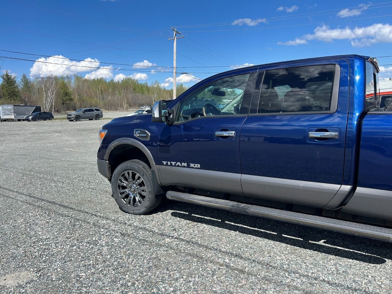 Nissan Titan XD Platine Réserve diesel cabine double 4x4 2018 Bleu Val-d'Or - photo #1