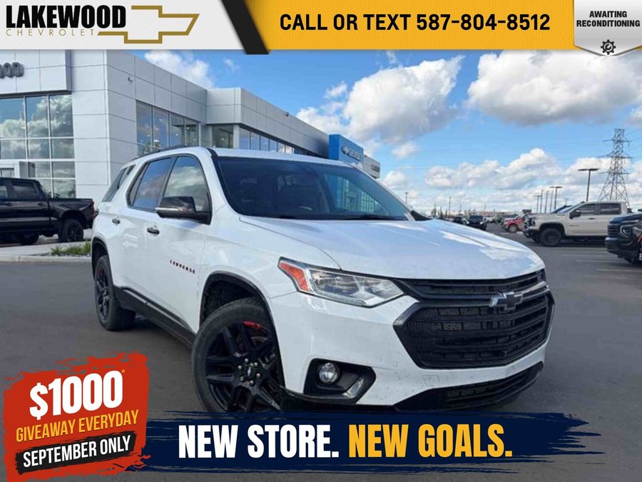 2021 Chevrolet Traverse Premier Redline Edition AWD 3.6L 7 Passenger | Dual Panel Sunroof White