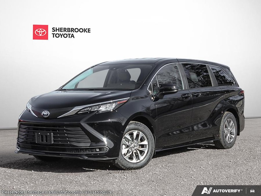 2026 Toyota Sienna LE TI 8 places Midnight Black Metallic